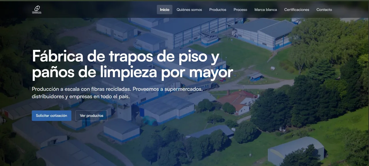 Tenoar homepage after the redesign